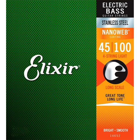 Struny pro baskytaru Elixir  14652 Light Long Scale 45/100