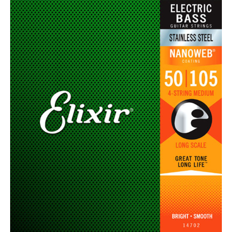 Struny pro baskytaru Elixir  14702 Medium Long Scale 50/105