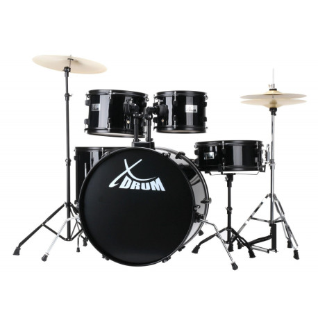 XDrum Rookie 22\" Fusion Drum Kit Complete Set Black