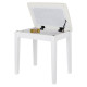 Proline klavírní stolička Model S bílá matná