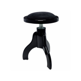 AW Klavírní stolička s kulatým sedákem - lesklá černá